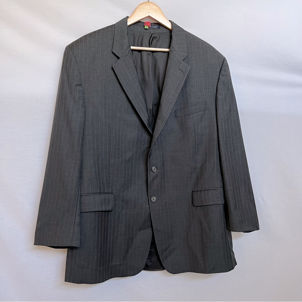 Lauren Ralph Lauren Gray Pinstriped 100% Wool Two Button Closure.  Size 48R